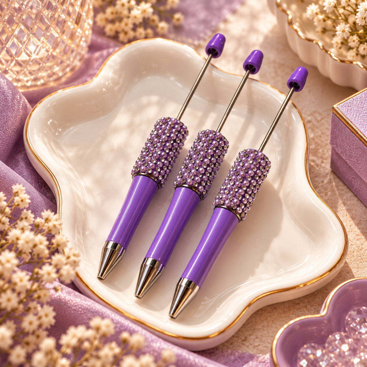 Beadable Pen Paars, om zelf te versieren