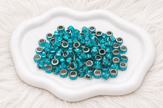 Turquoise Spacer Beads Voor Beadable Pennen & Sleutelhangers, Glitter Kralen - Jessentials