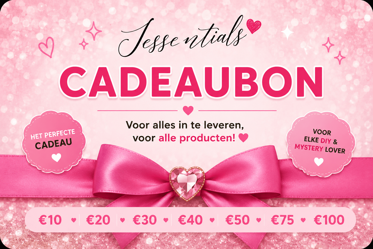 Jessentials Cadeaubon – Het Perfecte Cadeau Voor DIY, Kralen & Mystery Lovers - Jessentials