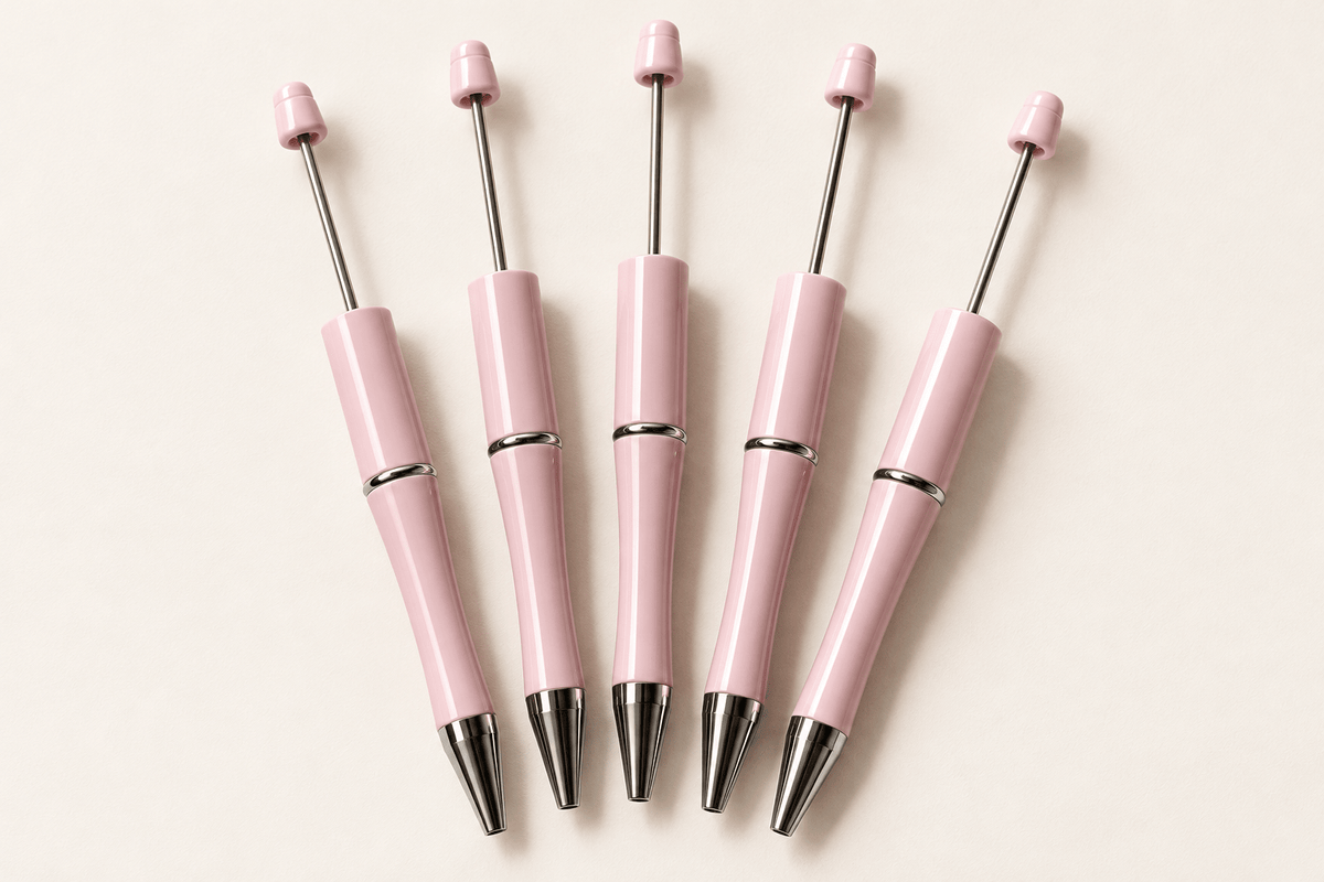 Roze beadable pen van Jessentials met kralen